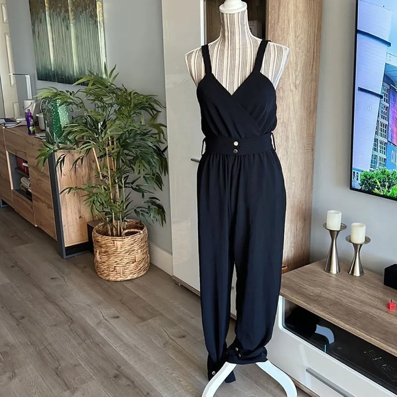 ZARA | Black | STRAP HEM JUMPSUIT - Picture 12 of 16